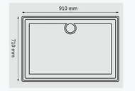Duschkabin Jasmine 90x70x195 cm H 