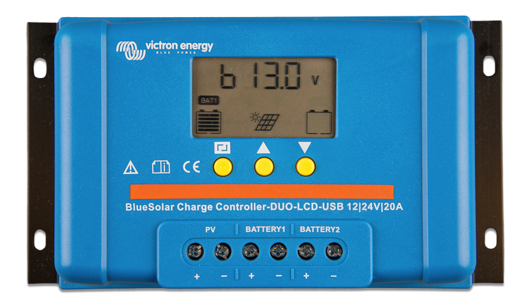 Solcellsregulator Victron BlueSolar PWM DUO-LCD&USB 12/24V-20A