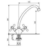Kökskran 2-grepp - hover