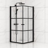 Duschdörrar Tiana Black 80 x 190, 2 st