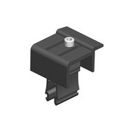 Fästklämma Solfix, enkel, 35 mm - svart