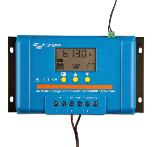 Solcellsregulator Victron BlueSolar PWM-LCD&USB 12/24V-20A