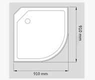 Duschkabin Aurora  90x90x195 