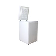 Frysbox Sunwind Nova 78l, 12/24V från sidan med öppet lock