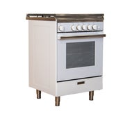 Gasolspis Glem Elegance 60 cm, vit front och sida