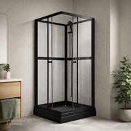 Duschkabin Jasmine Black - 80 x 80 x 195 cm - hover